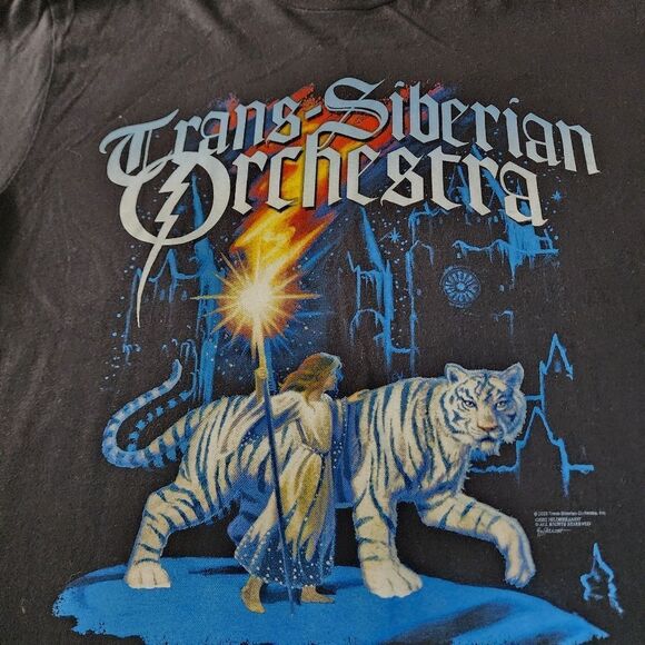 Gildan Trans Siberian Orchestra Black 2023 Tour Tshirt 2 Sided Size Large - Picture 2 of 9